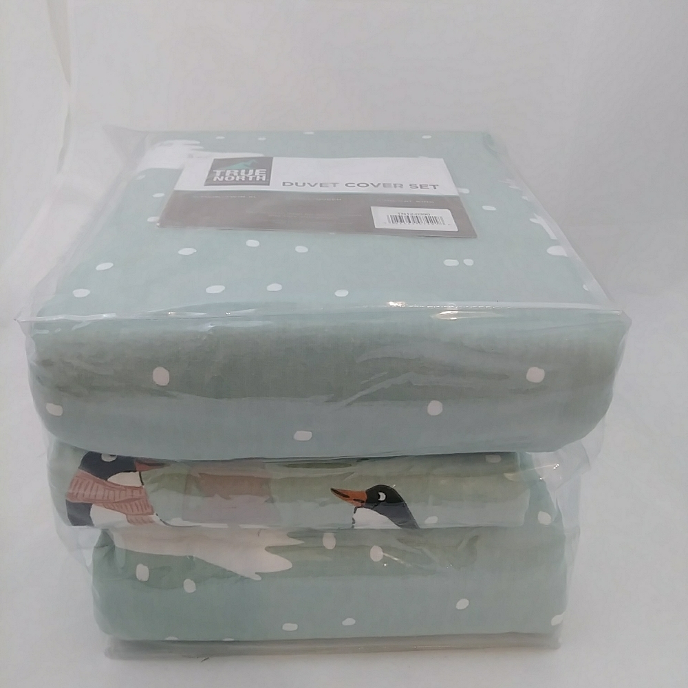 NWT True North Duvet Cover Set Aqua Penguin - Picture 6 of 8